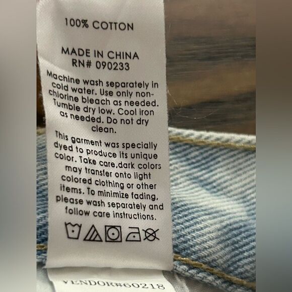 PacSun Light Blue Ultra High Waisted Vintage Denim Shorts size 24 NWT cotton - Picture 11 of 16